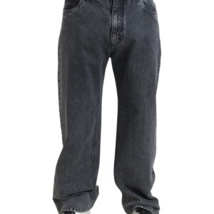 Dolce & Gabbana Elegant Dark Grey Straight Denim Jeans