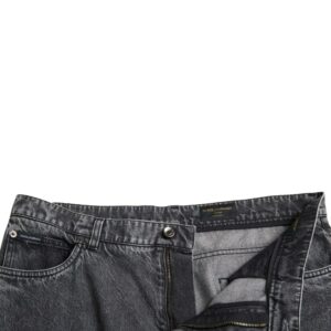 Dolce & Gabbana Elegant Dark Grey Straight Denim Jeans