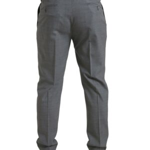 Dolce & Gabbana Elegant Skinny Wool Dress Pants in Grey