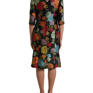 Dolce & Gabbana Elegant Floral Embroidered Pencil Dress