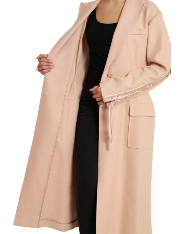 Dolce & Gabbana Elegant Beige Single-Breasted Trench Coat - Image 6