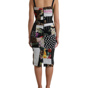 Dolce & Gabbana Elegant Patchwork Silk Midi Dress