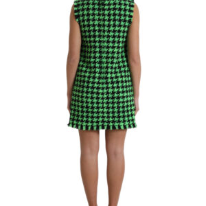 Dolce & Gabbana Elegant Houndstooth Knitted Mini Dress