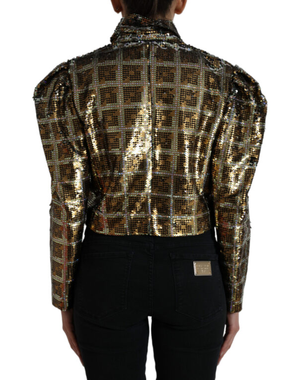 Dolce & Gabbana Multicolor Sequined Cropped Jacket - Image 3