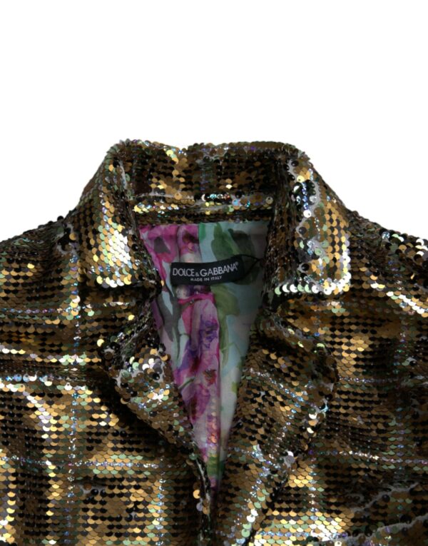 Dolce & Gabbana Multicolor Sequined Cropped Jacket - Image 6