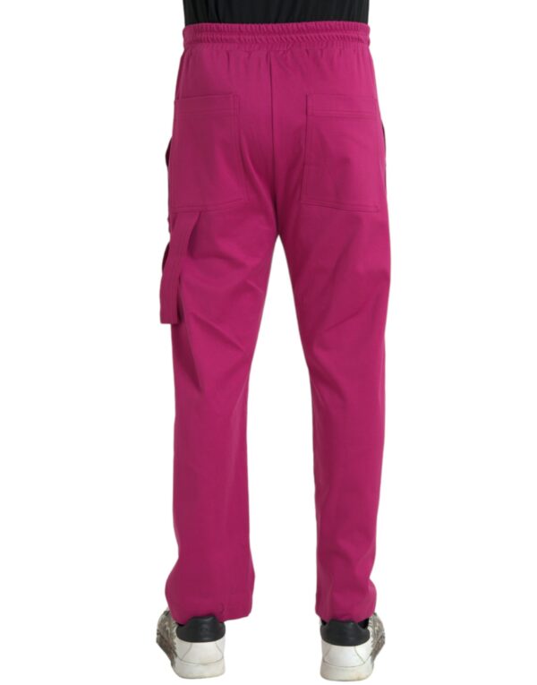 Dolce & Gabbana Pink Logo Cargo Cotton Jogger Sweatpants Pants - Image 3