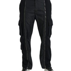 Dolce & Gabbana Black Cotton Blend Skinny Pants