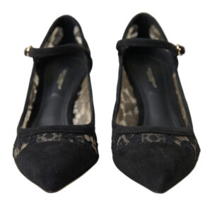 Dolce & Gabbana Elegant Black Taormina Lace Heels