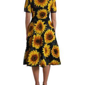 Dolce & Gabbana Summery Sunflower A-Line Midi Dress