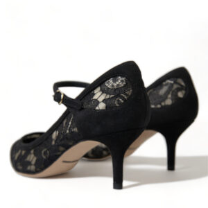 Dolce & Gabbana Elegant Black Taormina Lace Heels