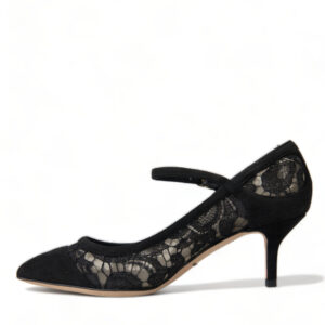 Dolce & Gabbana Elegant Black Taormina Lace Heels