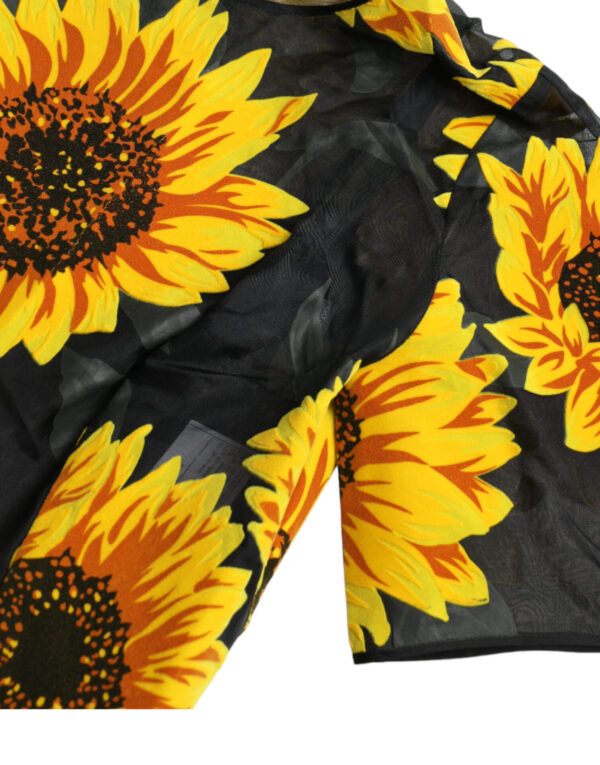 Dolce & Gabbana Summery Sunflower A-Line Midi Dress - Image 6