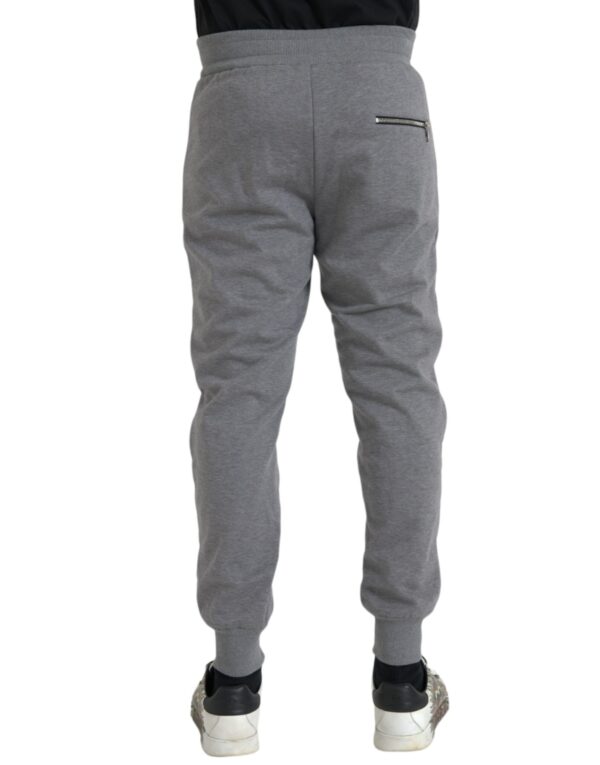 Dolce & Gabbana Gray Cotton Jogger Skinny Sweatpants Pants - Image 3