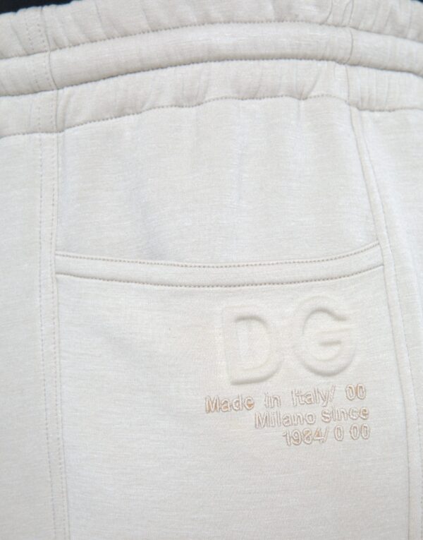 Dolce & Gabbana Off White Viscose Cargo Jogger Sweatpants Pants - Image 4