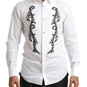 Dolce & Gabbana Italian Designer Slim Fit Tuxedo Shirt