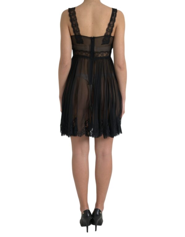 Dolce & Gabbana Elegant Chiffon Silk Blend Mini Dress - Image 3