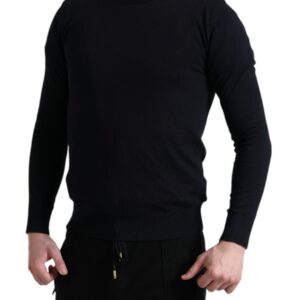 Dolce & Gabbana Elegant Blue Cotton Pullover Sweater