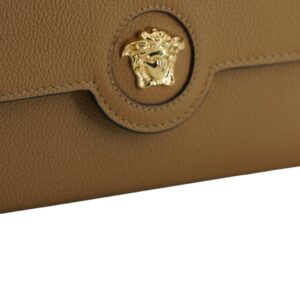 Versace Elegant Calf Leather Wallet with Medusa Logo