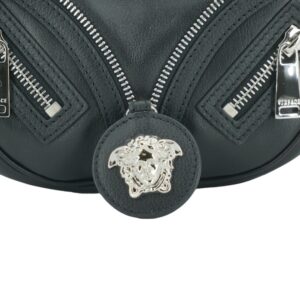 Versace Elegant Black Mini Hobo Shoulder Bag