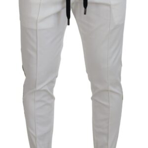 Dolce & Gabbana Elegant White Cotton Jogger Pants