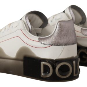 Dolce & Gabbana Elegant White Leather Sneakers