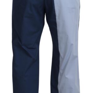 Dolce & Gabbana Elegant Blue Cotton Blend Pants for Men