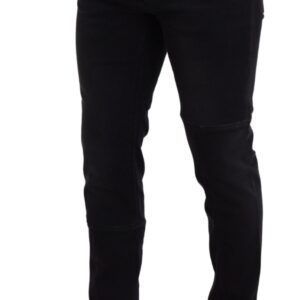 Dolce & Gabbana Sleek Black Cotton Blend Denim Pants