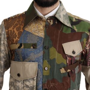 Dolce & Gabbana Patchwork Camouflage Casual Shirt