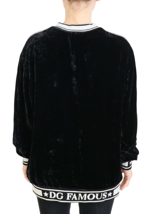 Dolce & Gabbana Elegant Silk Blend Velvet Sweater - Image 2