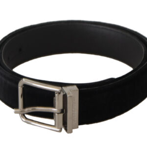 Dolce & Gabbana Sophisticated Velvet Leather Belt