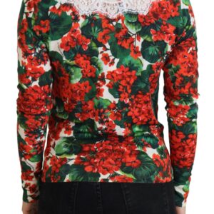 Dolce & Gabbana Elegant Floral Crewneck Cardigan