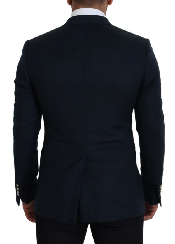 Dolce & Gabbana Elegant Cashmere-Silk Blend Blue Blazer - Image 3