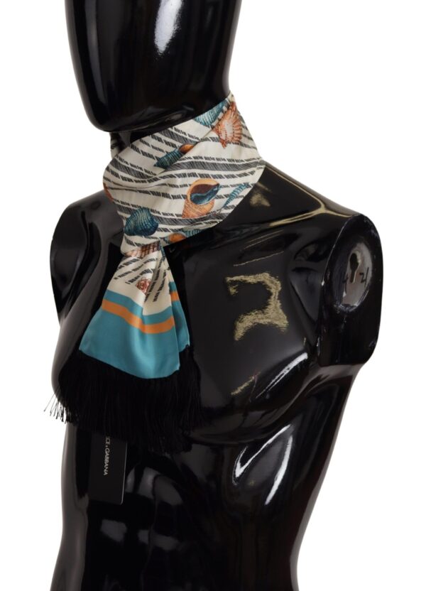 Dolce & Gabbana Multicolor Silk Seashell Printed Scarf - Image 2