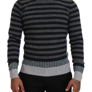 Dolce & Gabbana Elegant Striped Wool Crewneck Sweater