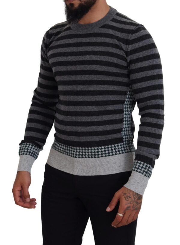 Dolce & Gabbana Elegant Striped Wool Crewneck Sweater - Image 2