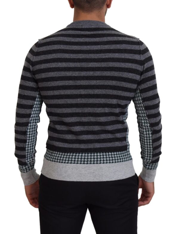 Dolce & Gabbana Elegant Striped Wool Crewneck Sweater - Image 3