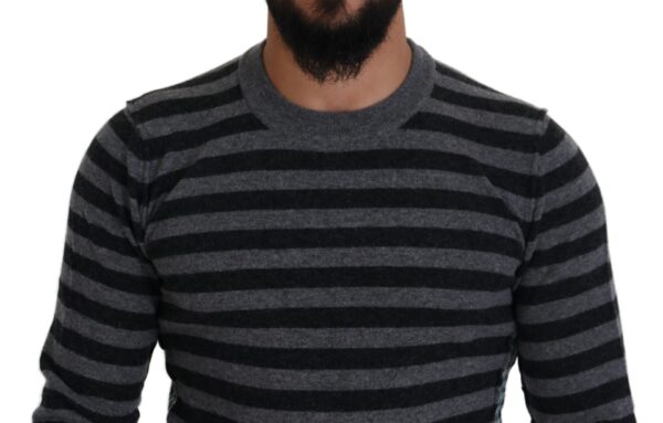 Dolce & Gabbana Elegant Striped Wool Crewneck Sweater - Image 4