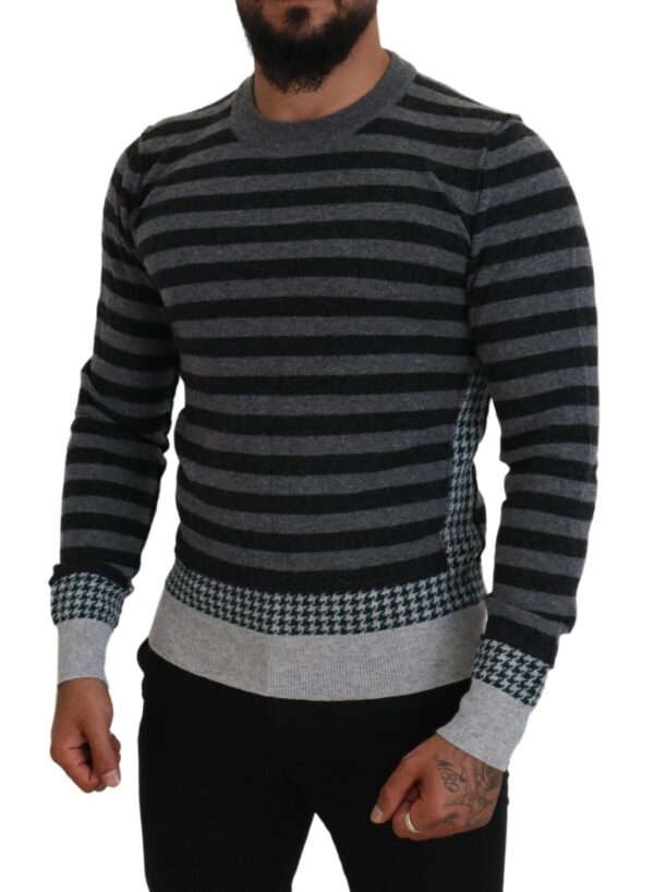 Dolce & Gabbana Elegant Striped Wool Crewneck Sweater - Image 5