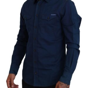 Dolce & Gabbana Elegant Blue Denim Casual Shirt