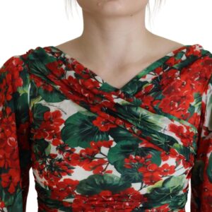 Dolce & Gabbana Enchanting Floral Print Sheath Dress