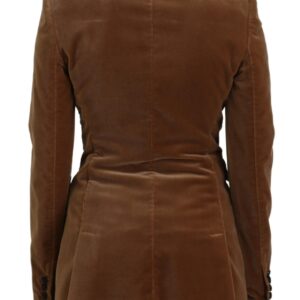 Dolce & Gabbana Elegant Double Breasted Brown Blazer Jacket