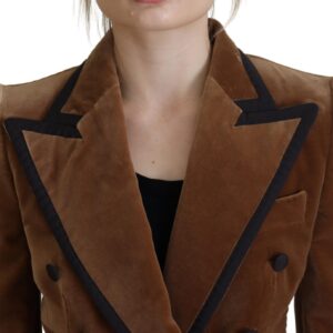 Dolce & Gabbana Elegant Double Breasted Brown Blazer Jacket