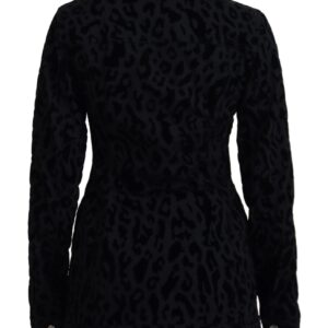 Dolce & Gabbana Chic Leopard Pattern Denim Jacket