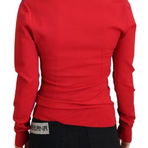 Dolce & Gabbana Multicolor Square Neck Pullover Sweater