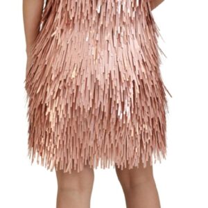 Dolce & Gabbana Elegant Pink A-Line Tinsel Dress