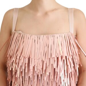 Dolce & Gabbana Elegant Pink A-Line Tinsel Dress