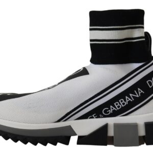 Dolce & Gabbana Chic Black and White Sorrento Slip-On Sneakers