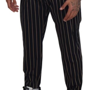 Dolce & Gabbana Elegant Striped Chino Tapered Pants