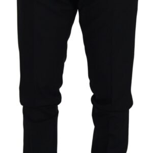 Dolce & Gabbana Elegant Black Dress Pants from Virgin Wool Blend