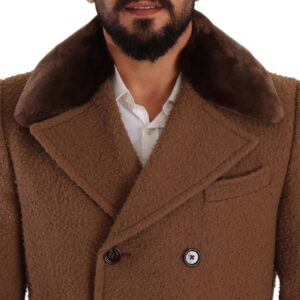 Dolce & Gabbana Elegant Double Breasted Wool Overcoat